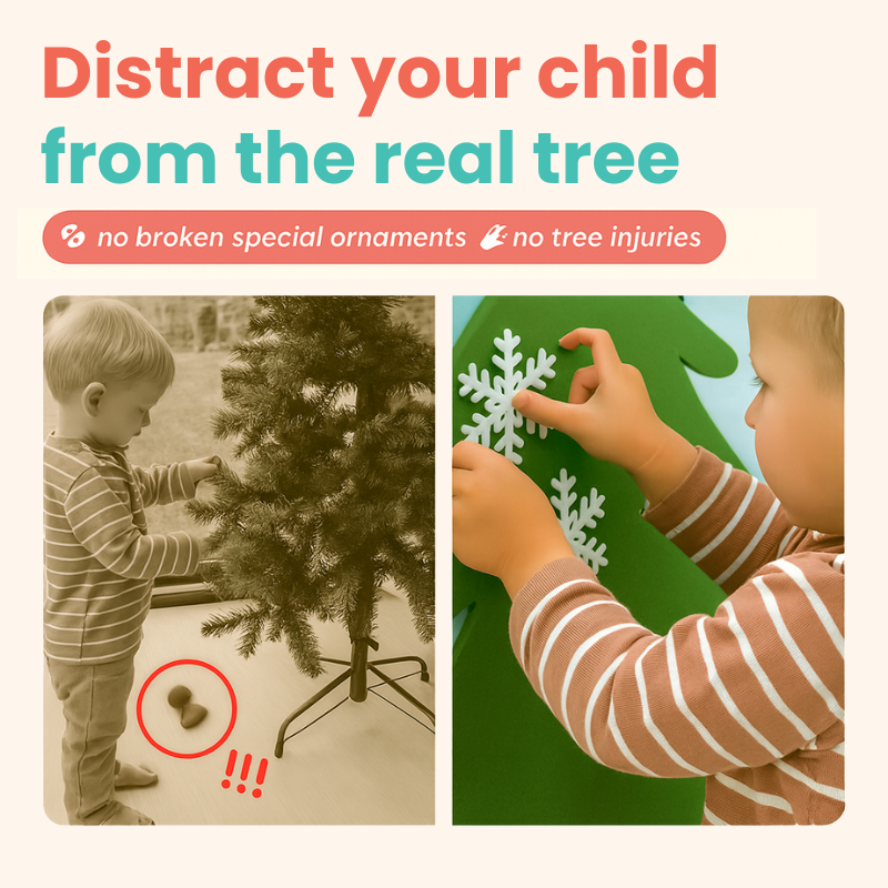Felt Christmas Tree for Toddlers – Montessori Holiday Activity Set