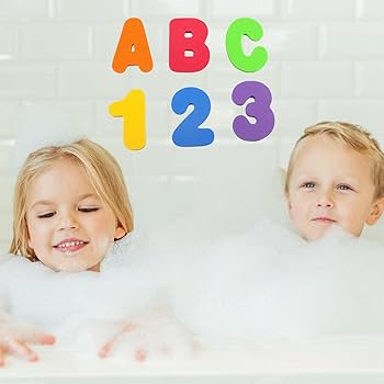 Bath Letters & Numbers for Toddlers (36 Pieces)