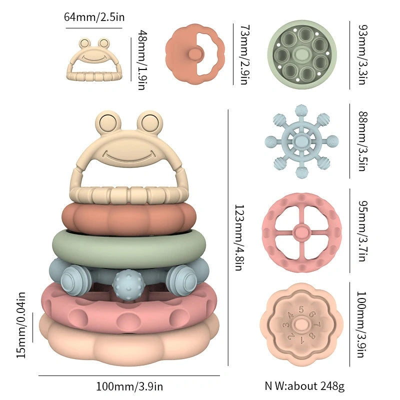 Montessori Stacking Teething Toy