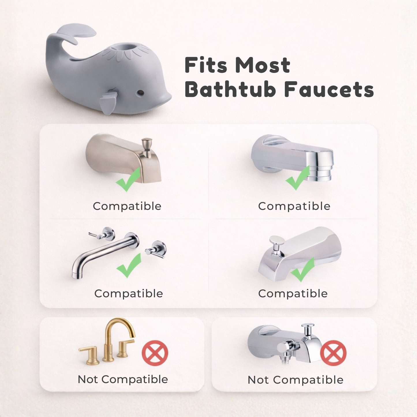 Whale Bathtub Spout Cover for Babies