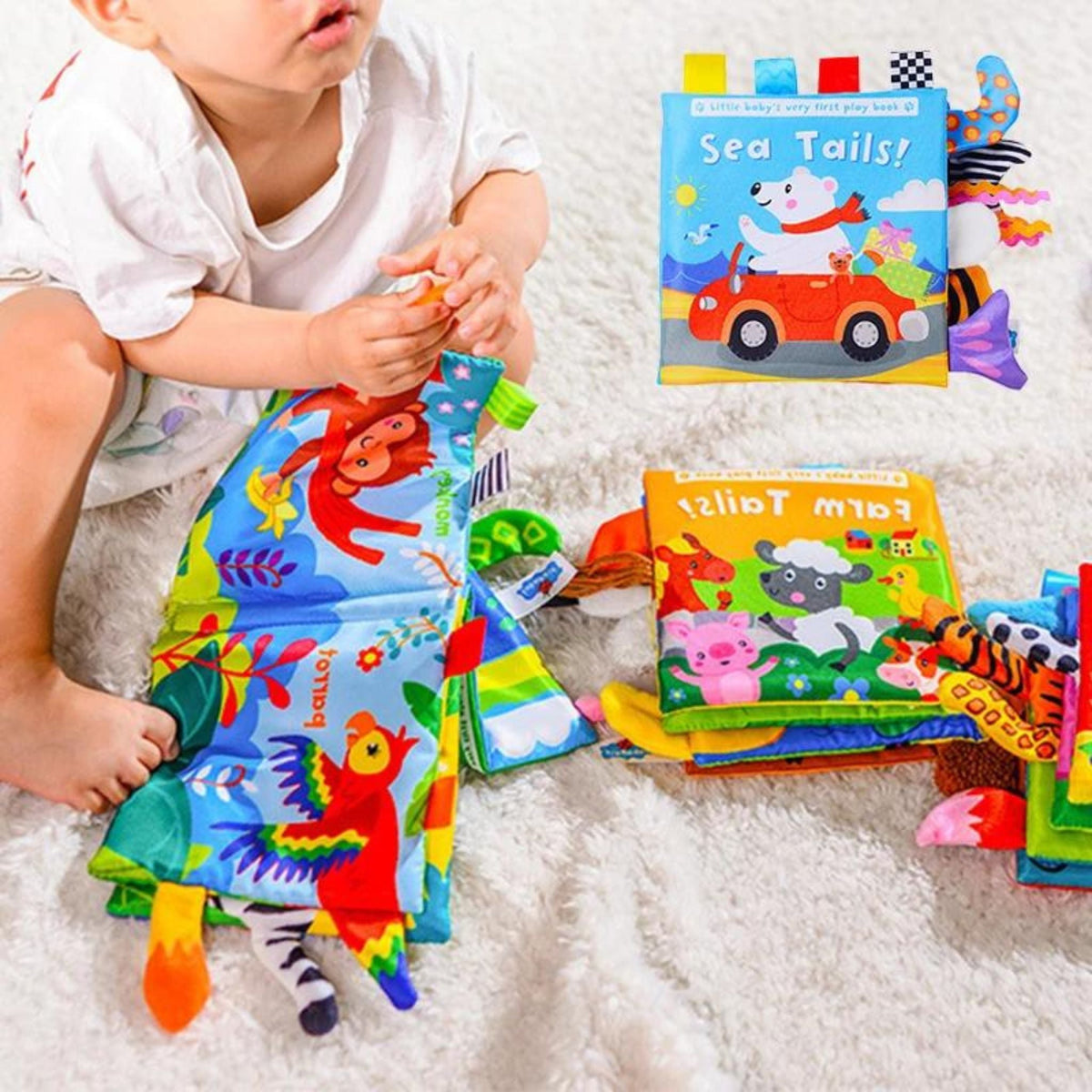 Montessori Animal Tails Soft Book