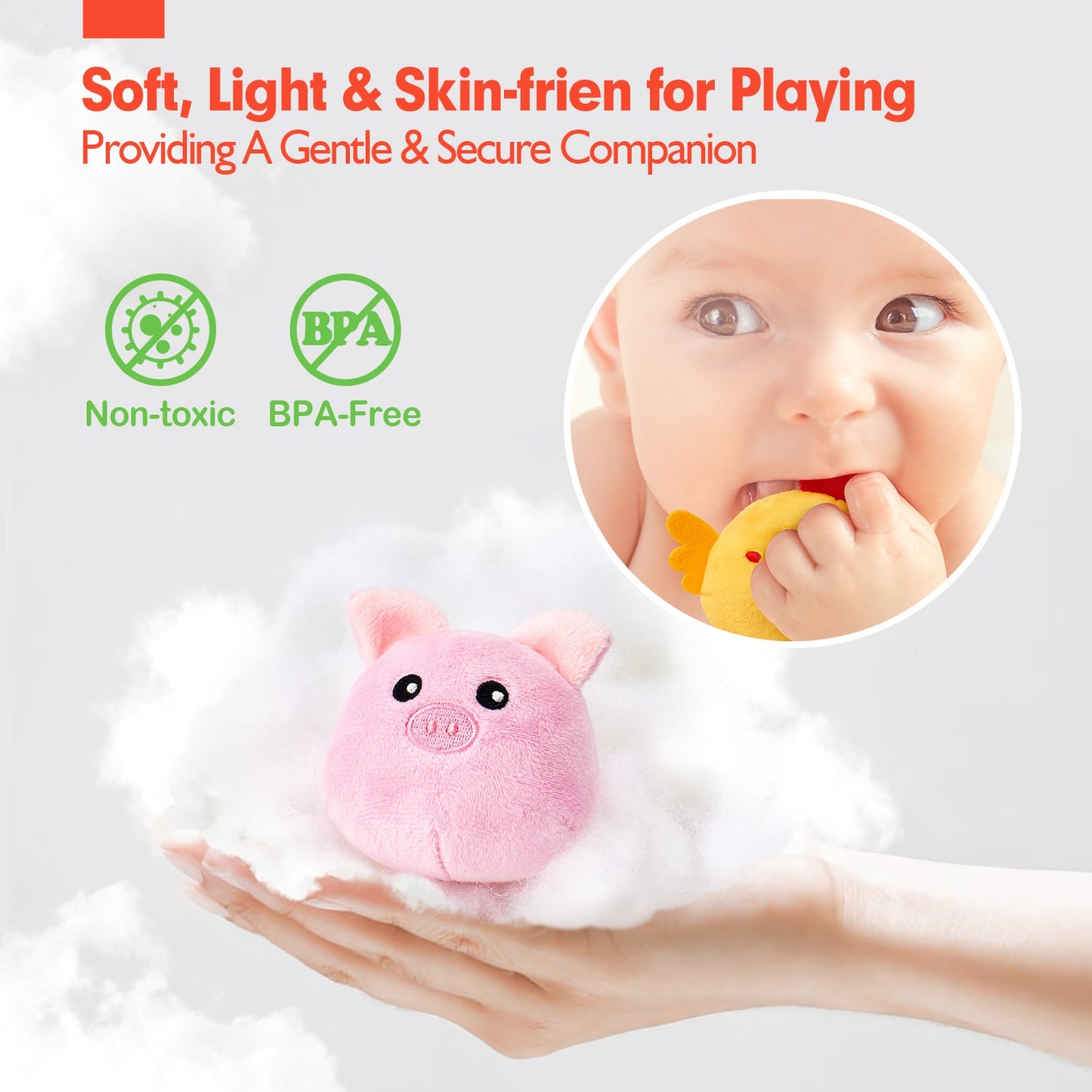 Montessori Farm Animal Soft Toy Set for Babies | 6–12 Months