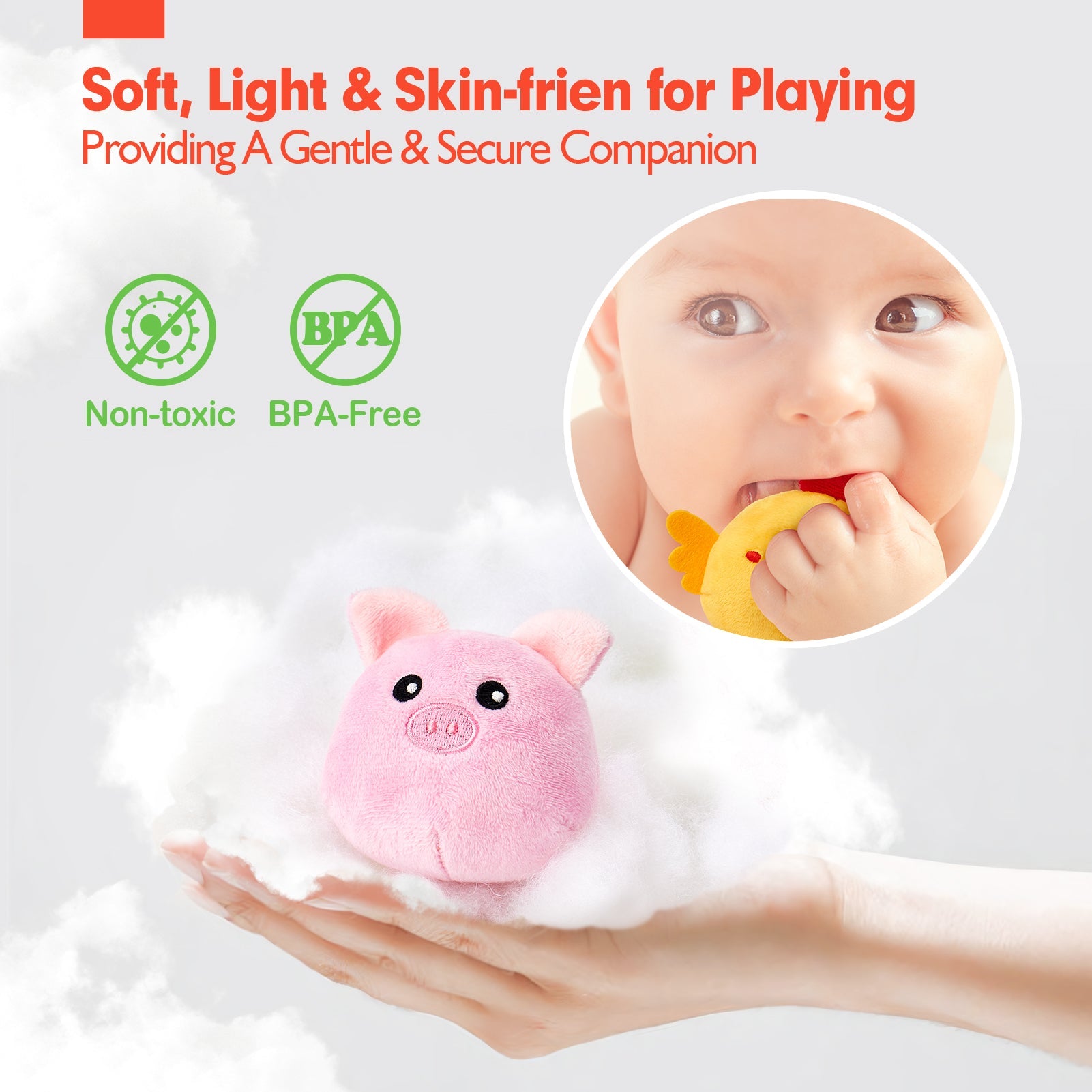 Montessori Farm Animal Soft Toy Set for Babies | 6–12 Months