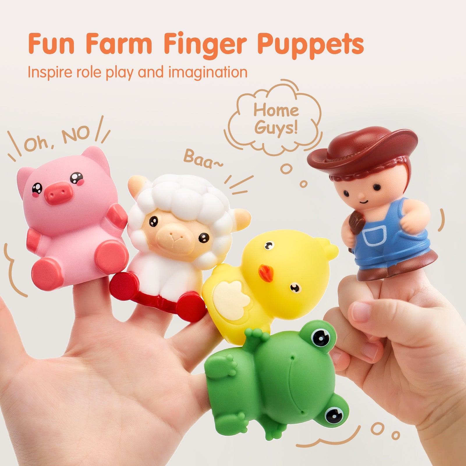 Montessori Train Set with Farm Animals