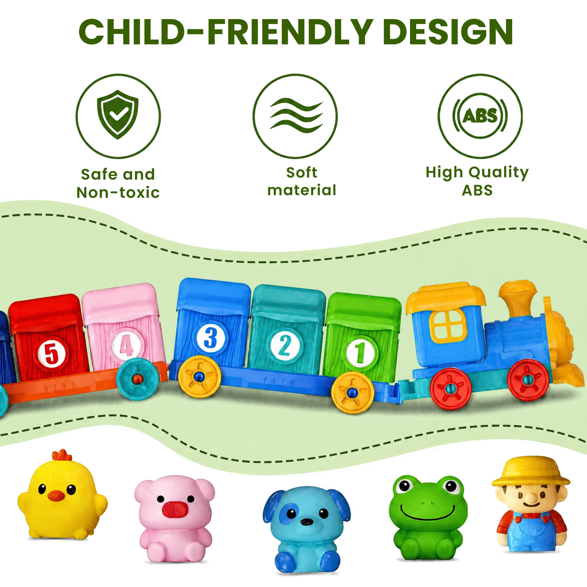 Toddler Train Set with Animal Figures