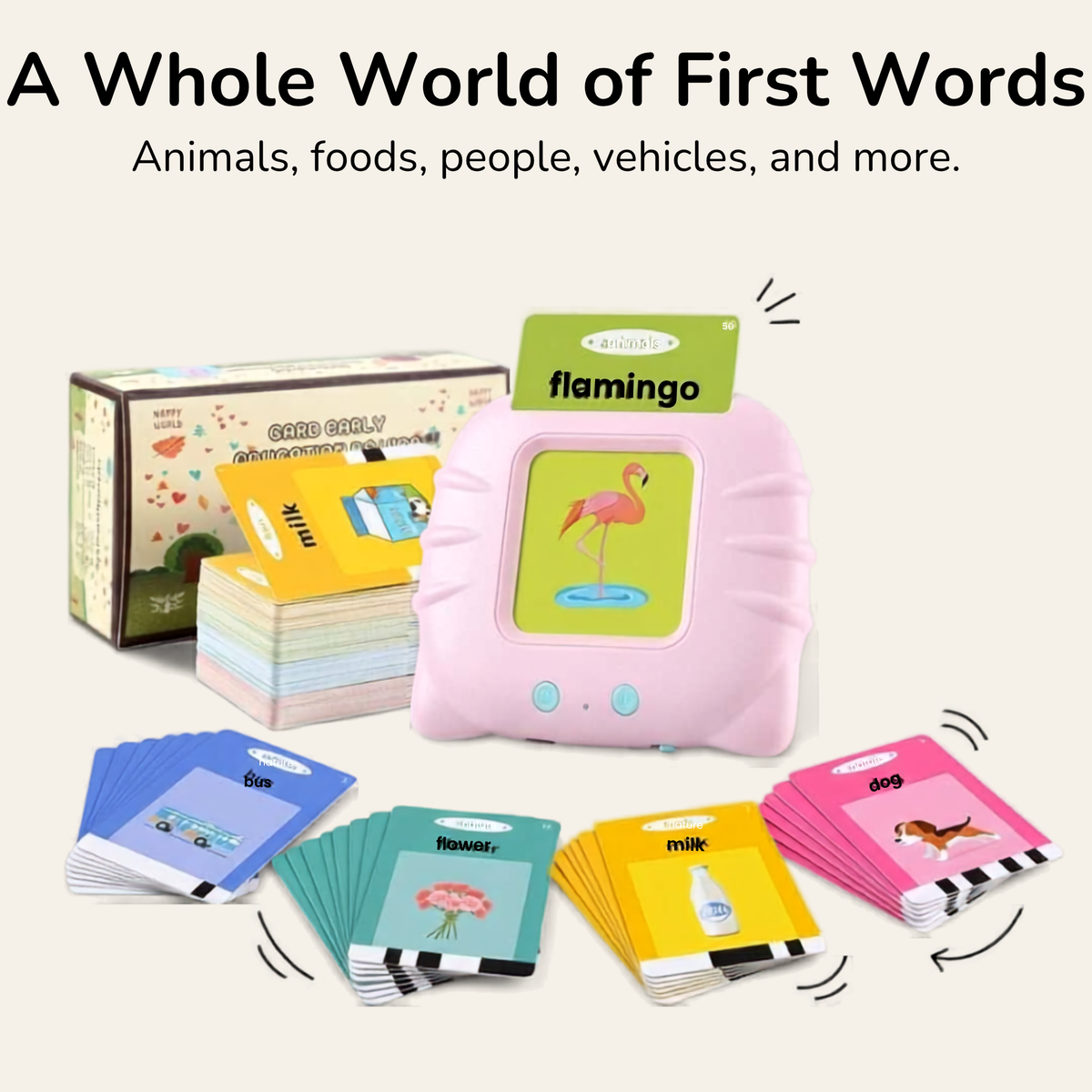 Montessori Talking Flashcards with Audio Pen
