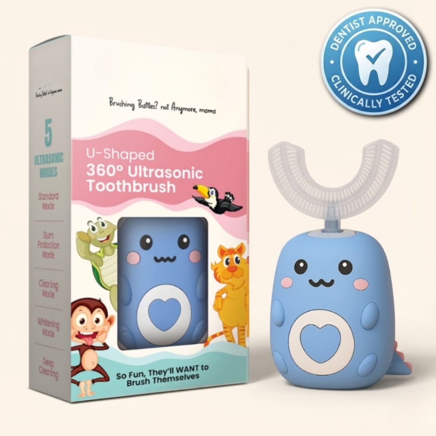 Kids U-Shaped Electric Toothbrush (360 Ultrasonic)