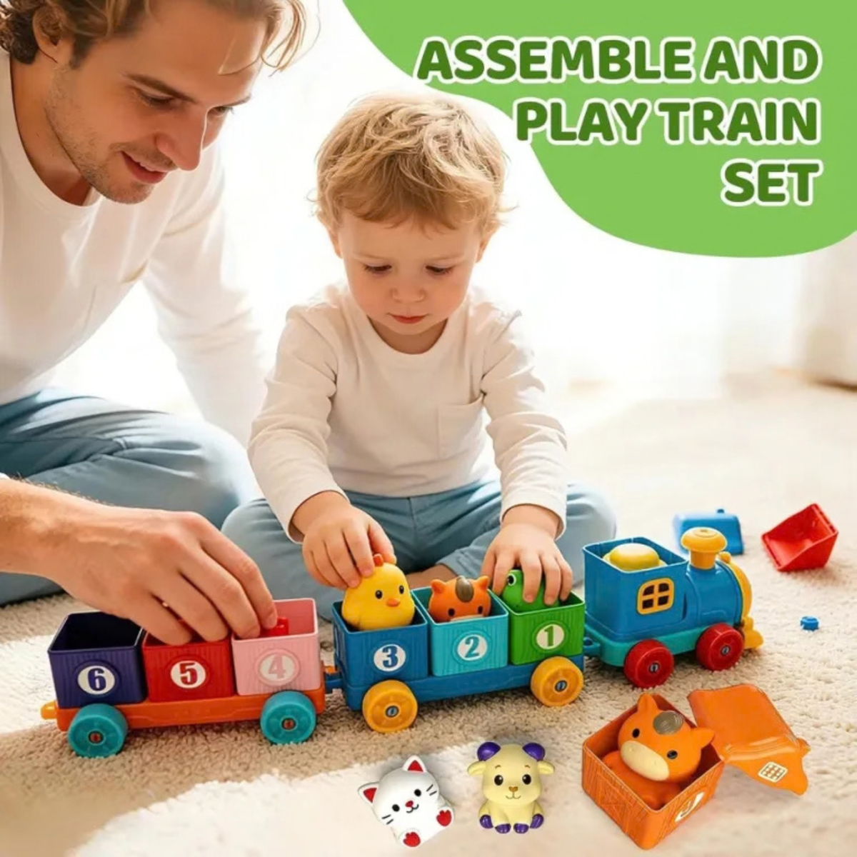 Toddler Train Set with Animal Figures