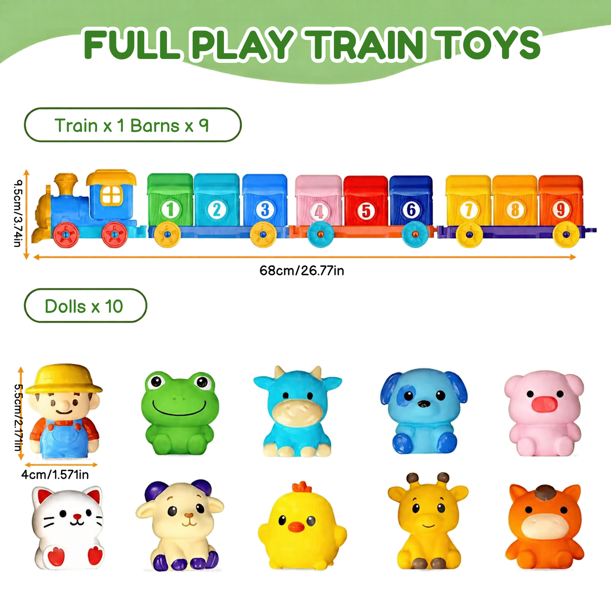 Toddler Train Set with Animal Figures