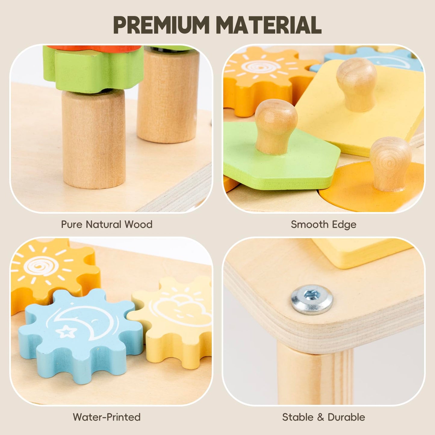 8-in-1 Montessori Activity Table – Macaron Colors & Fine Motor Skills
