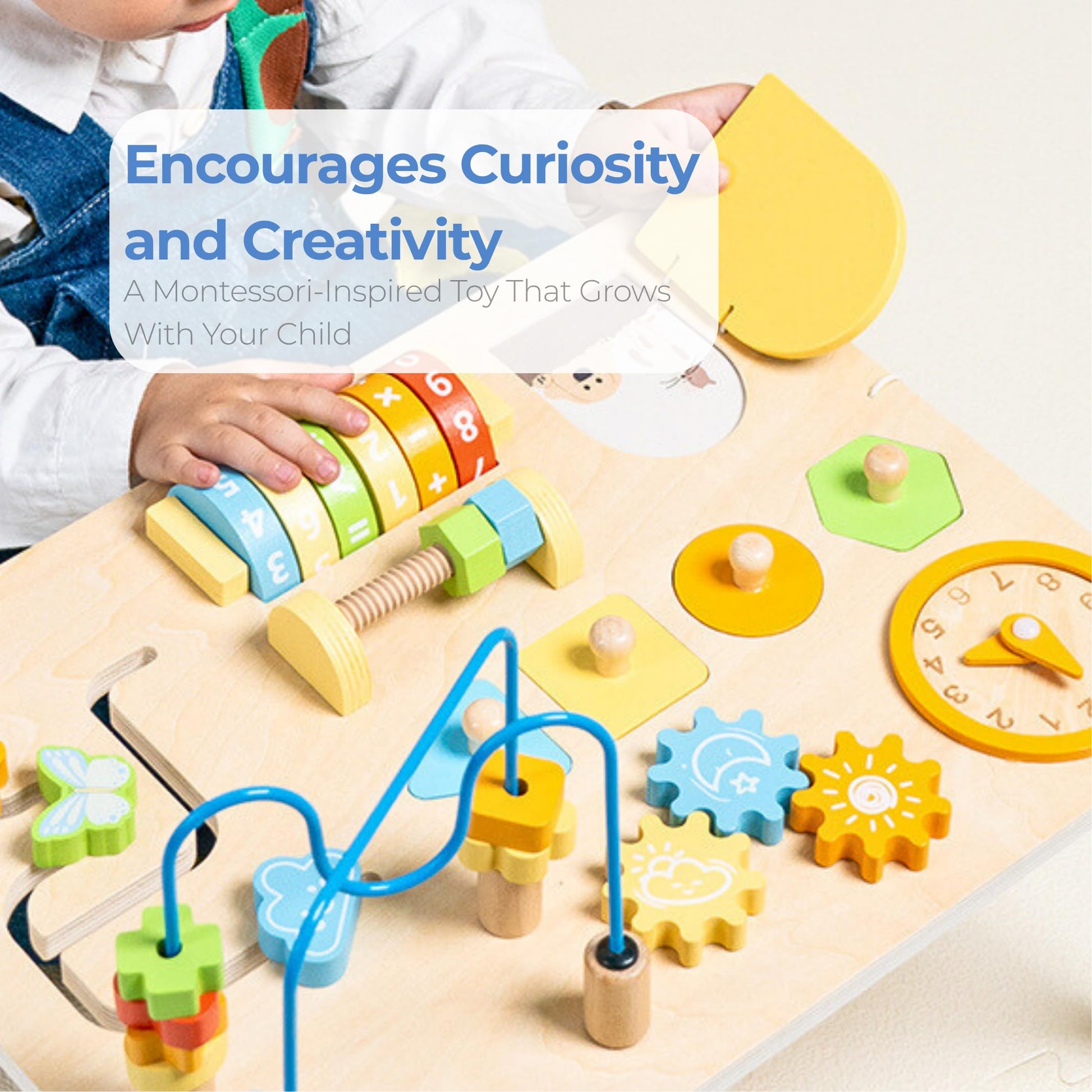 8-in-1 Montessori Activity Table – Macaron Colors & Fine Motor Skills