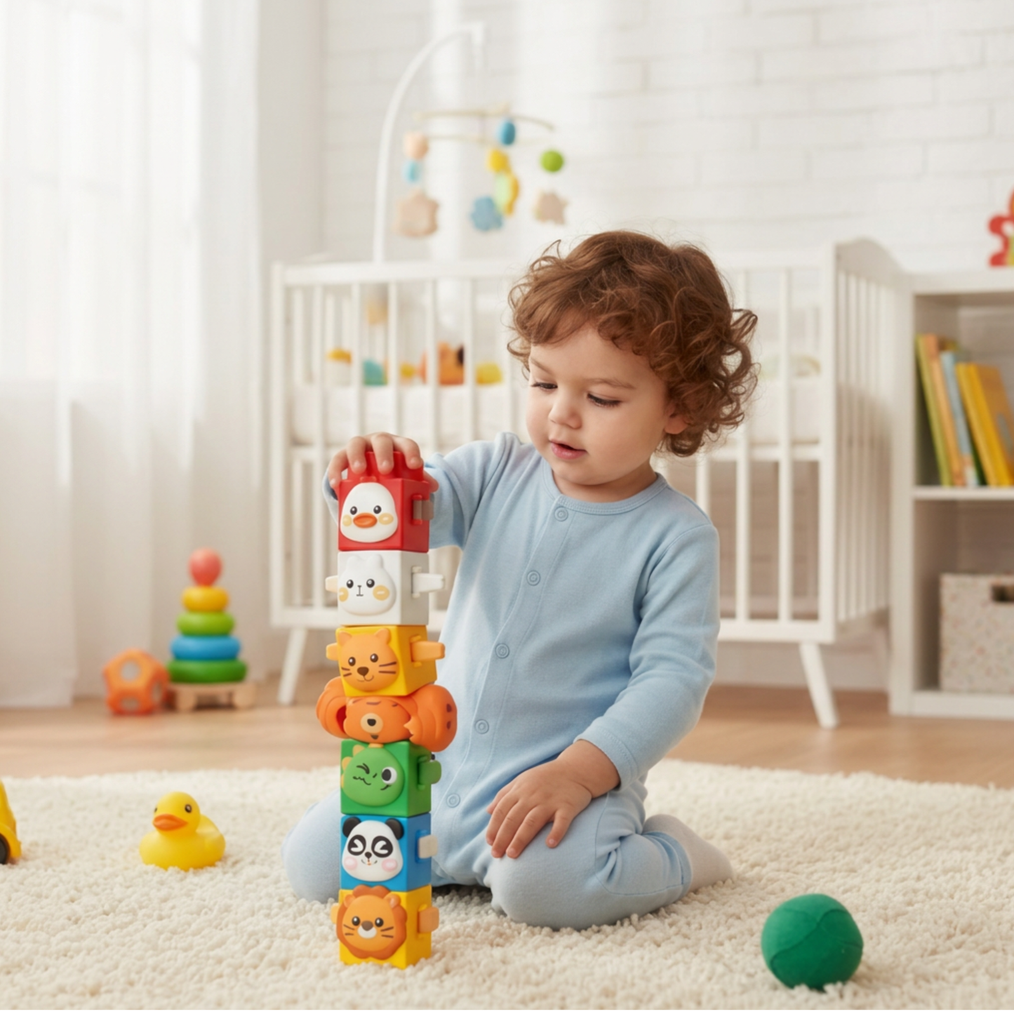 Animal Stacking Blocks with Pop-Out Surprises