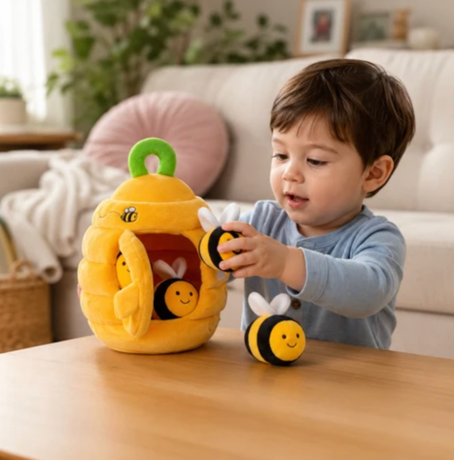 Fluffy Beehive Activity Toy for Little Explorers