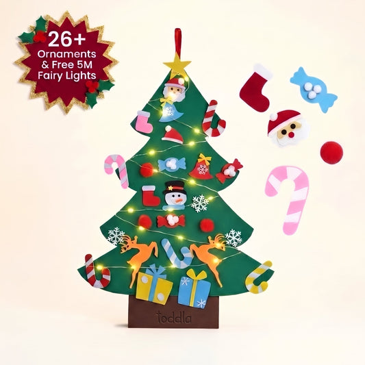 Felt Christmas Tree for Toddlers – Montessori Holiday Activity Set