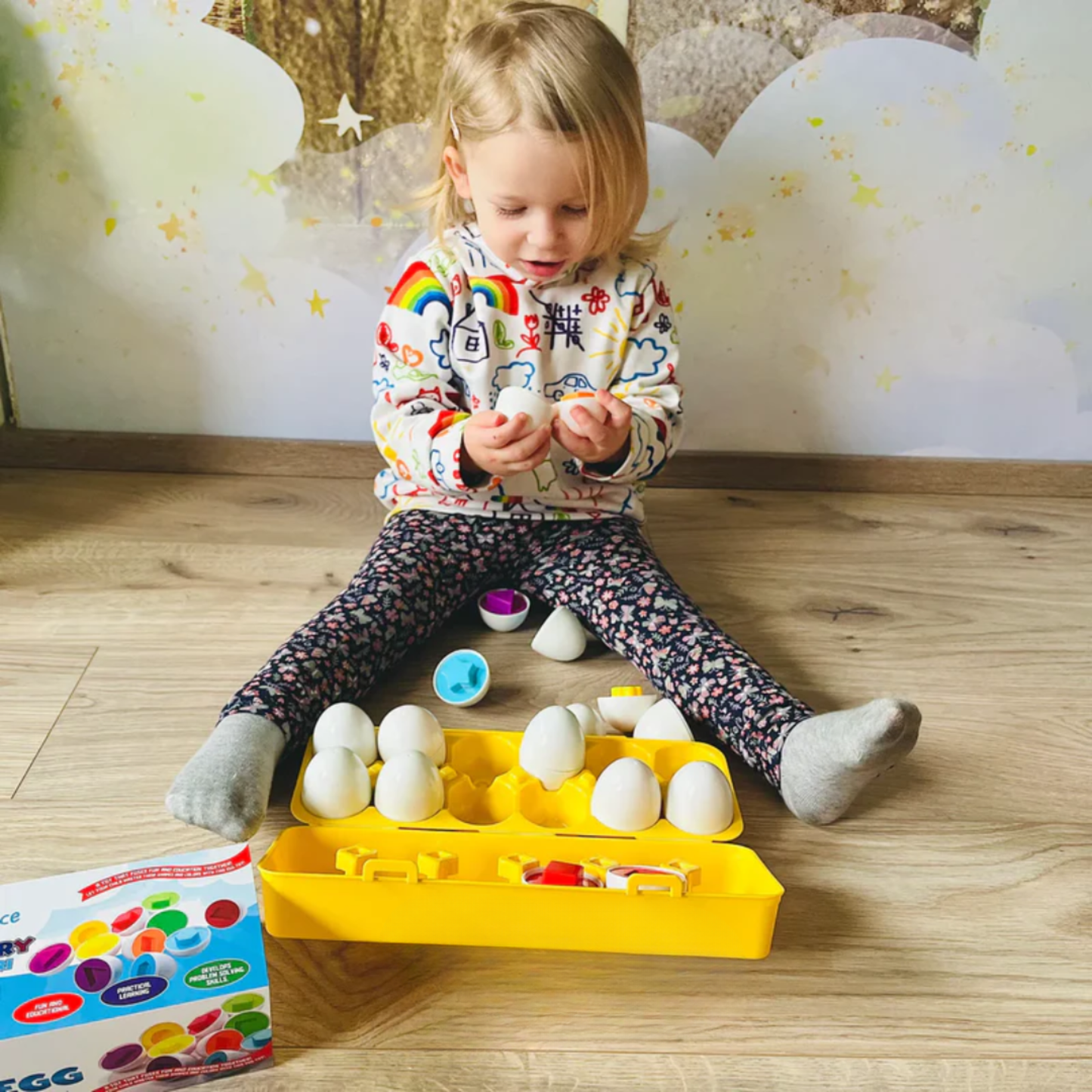 Montessori Geometric Eggs Shape Sorting Toy
