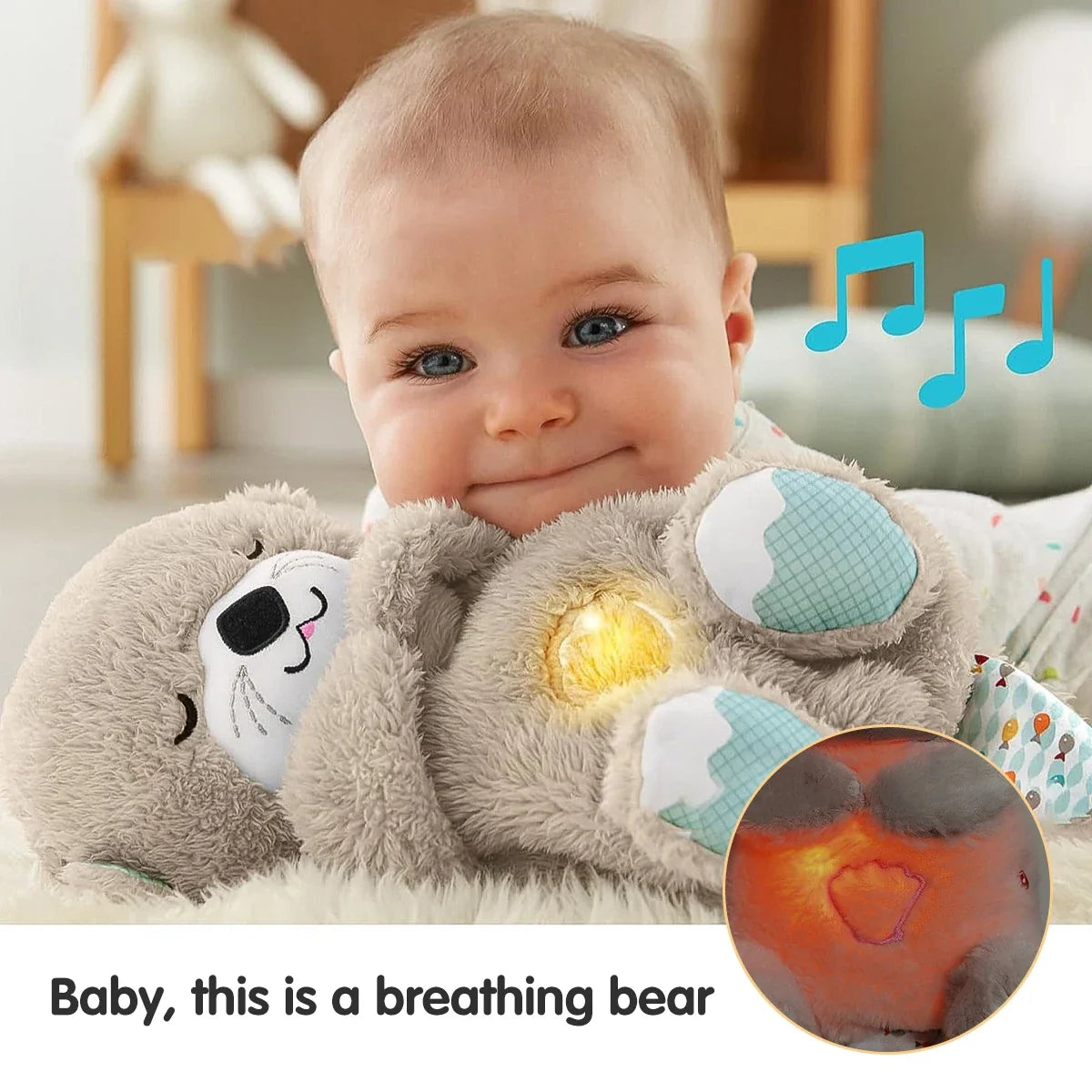 Breathing Otter Plush Toy