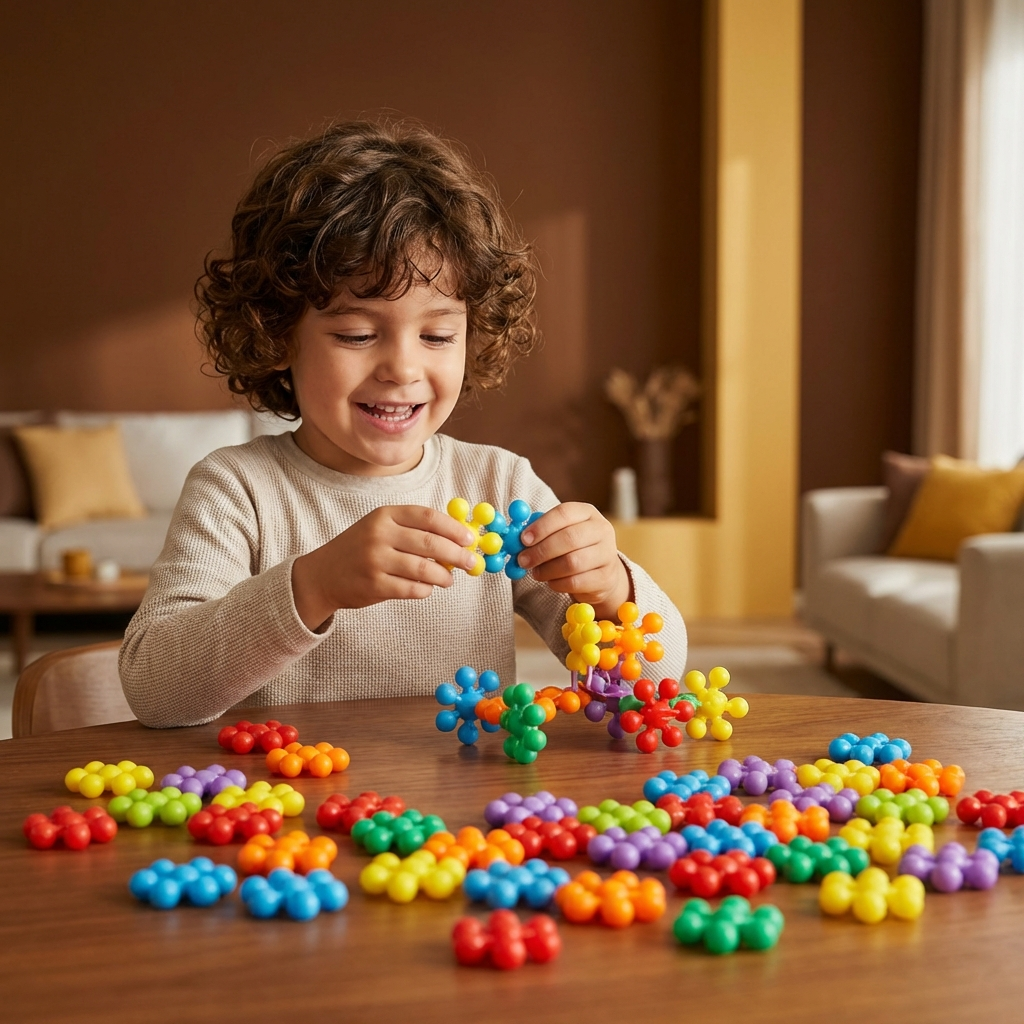 Snowflake Building Blocks for Kids | 3D Creative Puzzle Toy for Fine Motor Skills & Early Learning