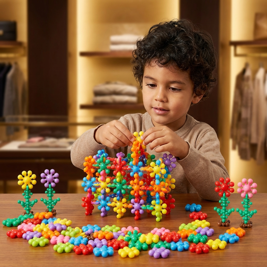 Snowflake Building Blocks for Kids | 3D Creative Puzzle Toy for Fine Motor Skills & Early Learning
