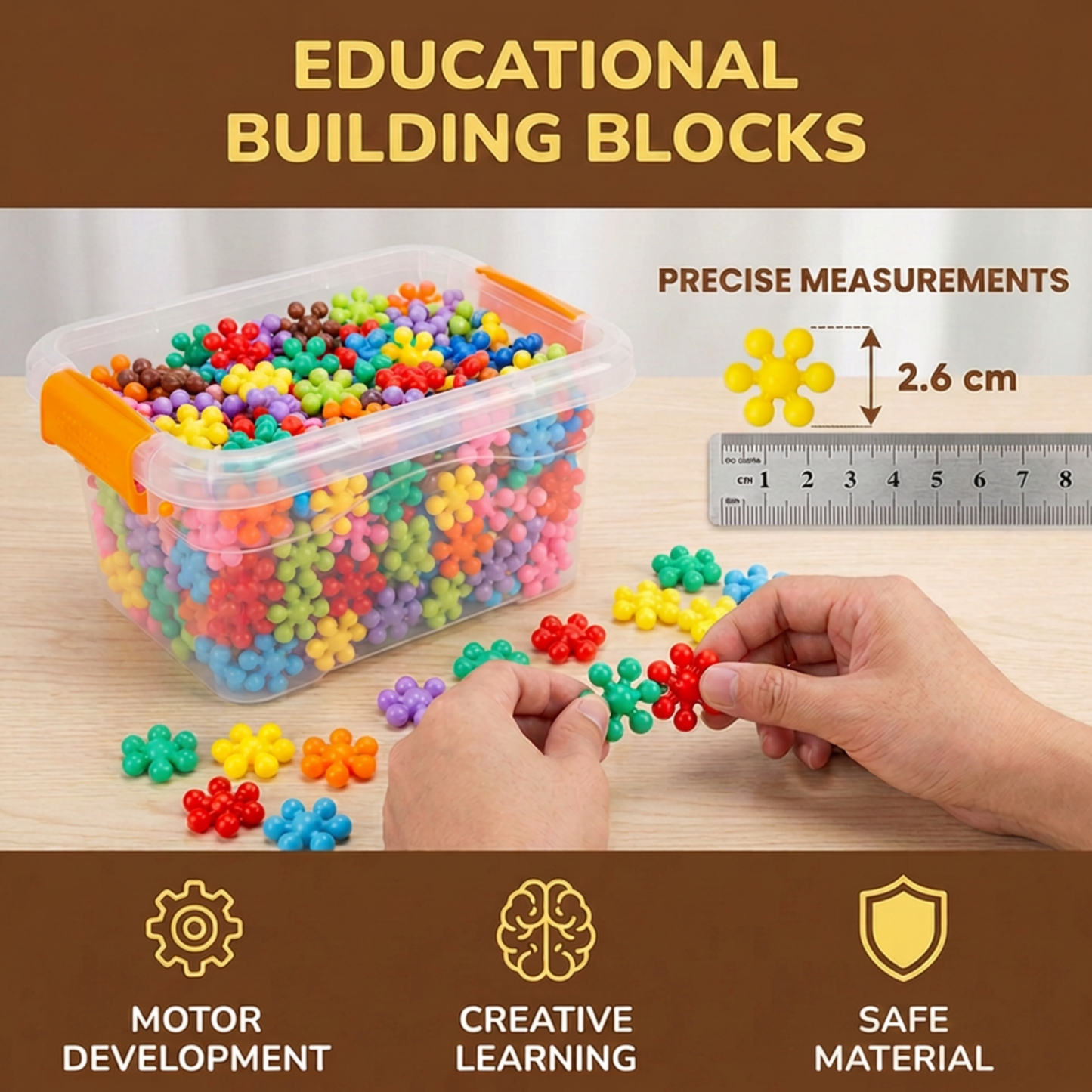 Montessori Snowflake Building Blocks