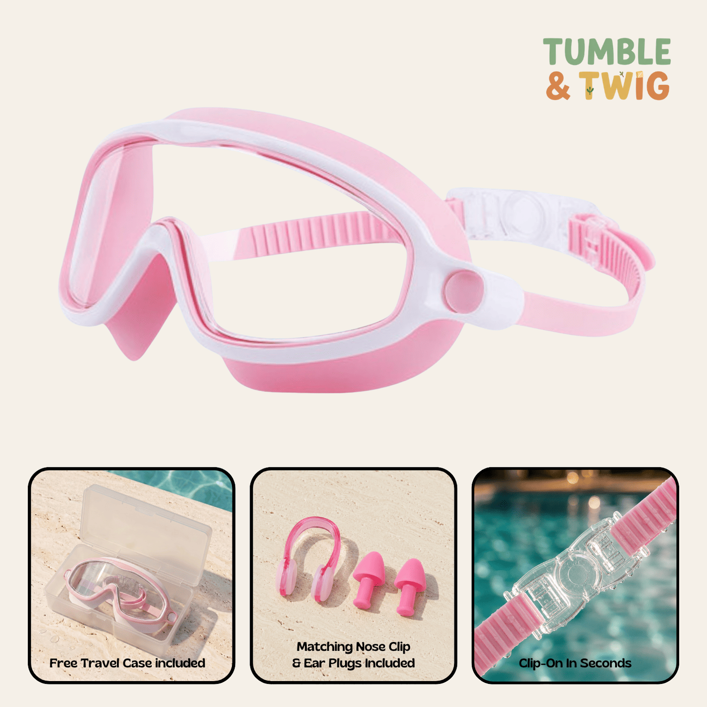 Tumble & Twig Clip-On Swim Goggles
