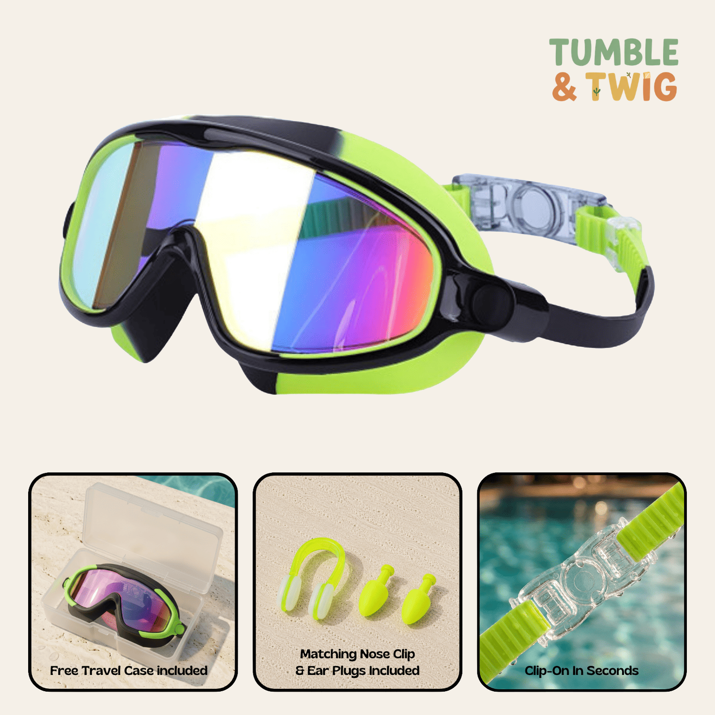 Tumble & Twig Clip-On Swim Goggles