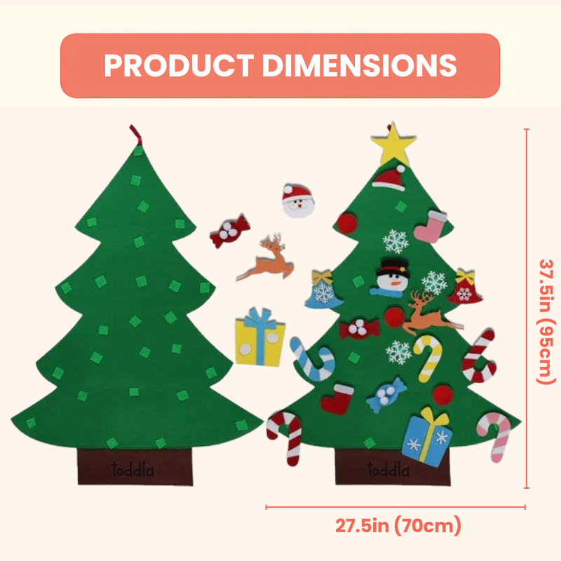 Felt Christmas Tree for Toddlers – Montessori Holiday Activity Set