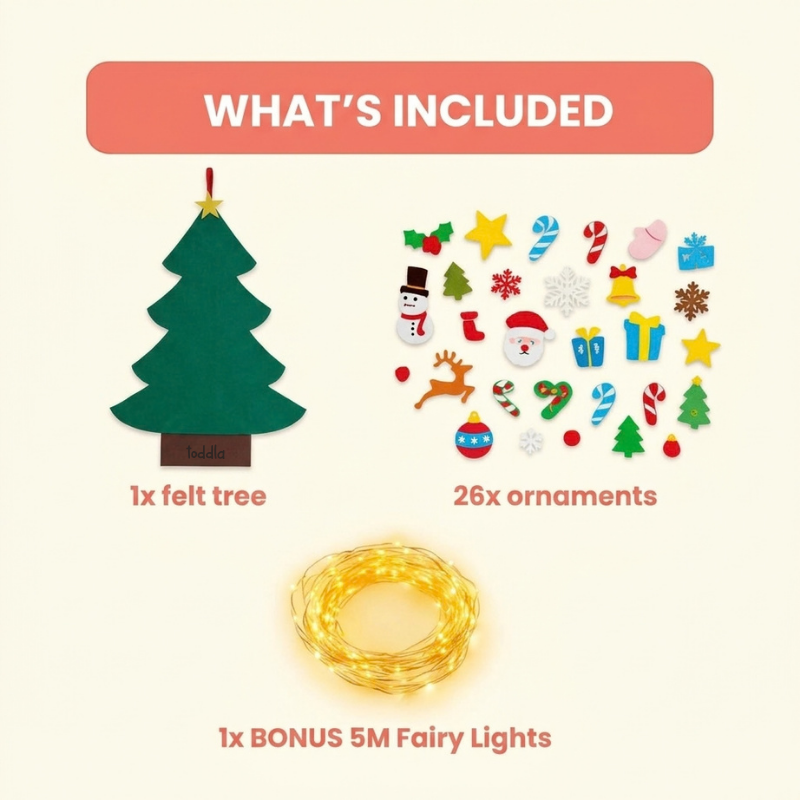 Felt Christmas Tree for Toddlers – Montessori Holiday Activity Set