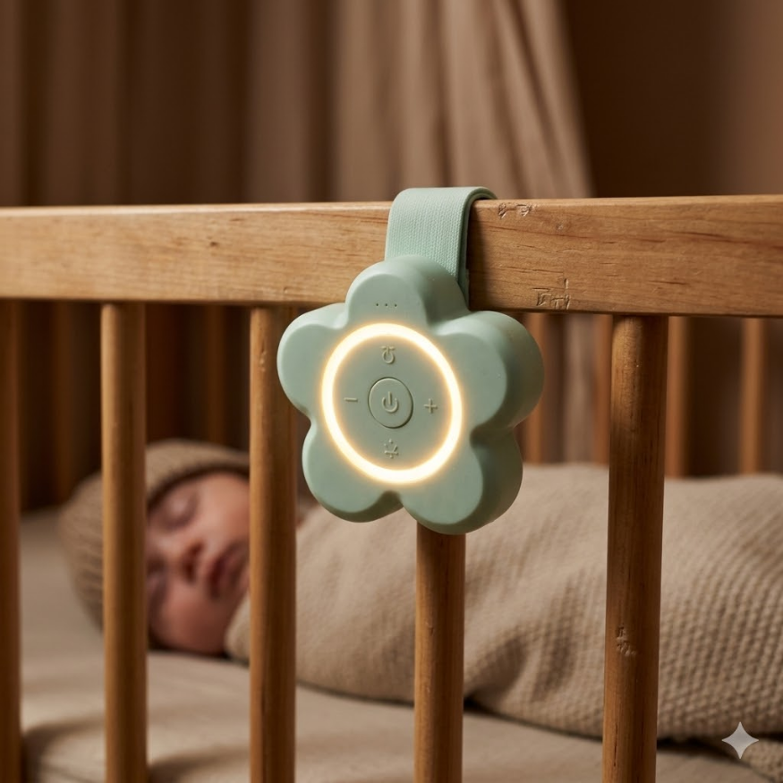 Portable Baby Sound Machine with Night Light