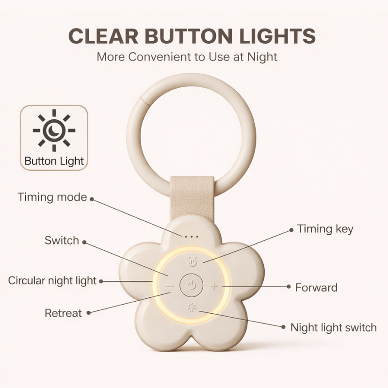 Portable Baby Sound Machine with Night Light