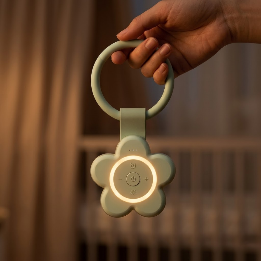 Portable Baby Sound Machine with Night Light
