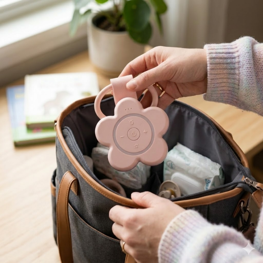 Portable Baby Sound Machine with Night Light