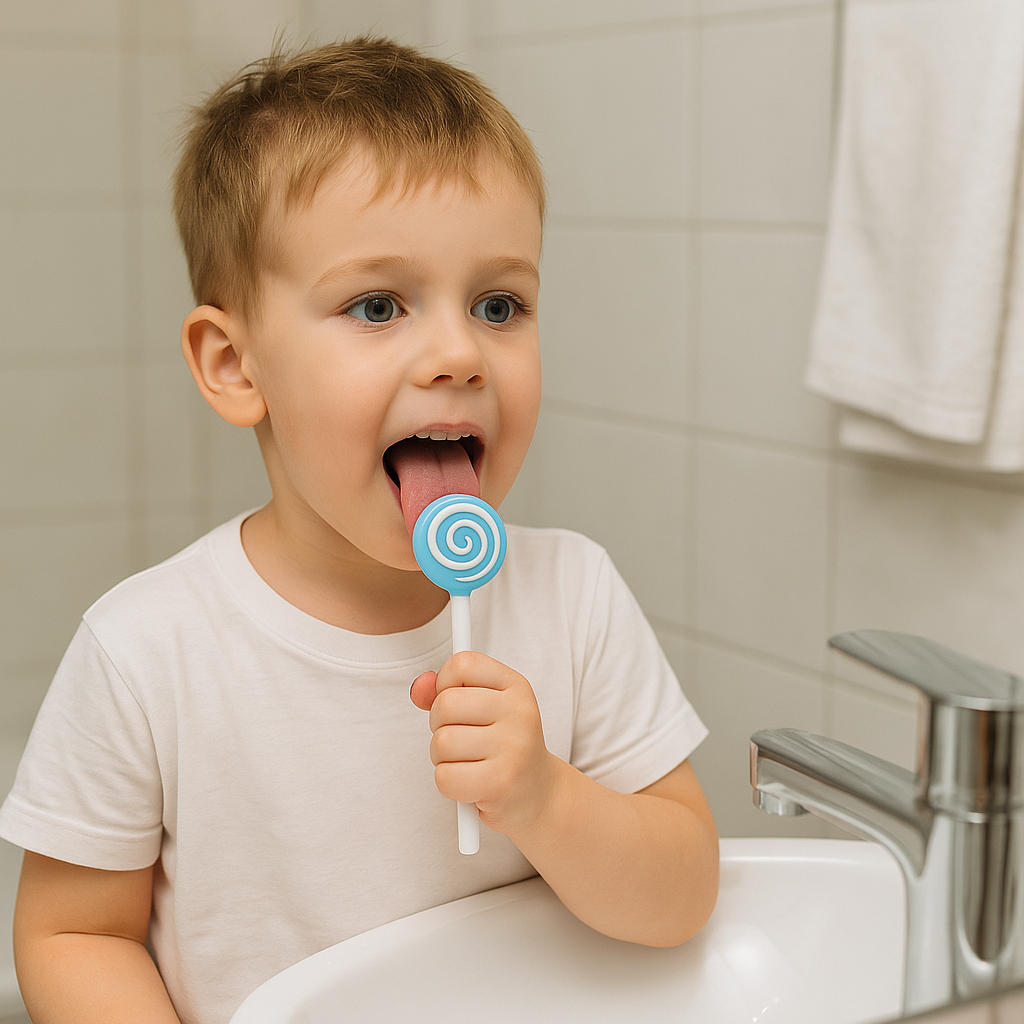 Kids Tongue Scraper (Lollipop Shape)