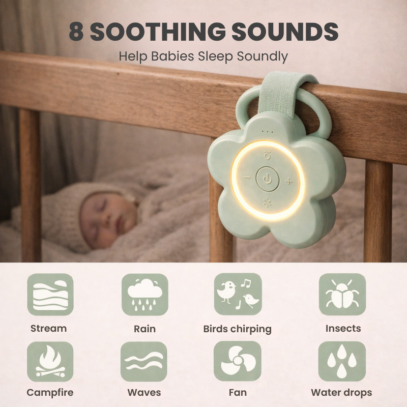 Portable Baby Sound Machine with Night Light