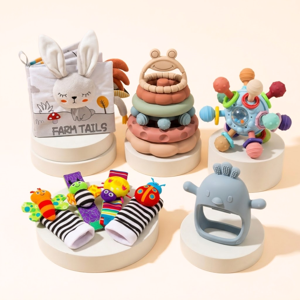 Baby Teething Toy Bundle (5 Piece Gift Set)