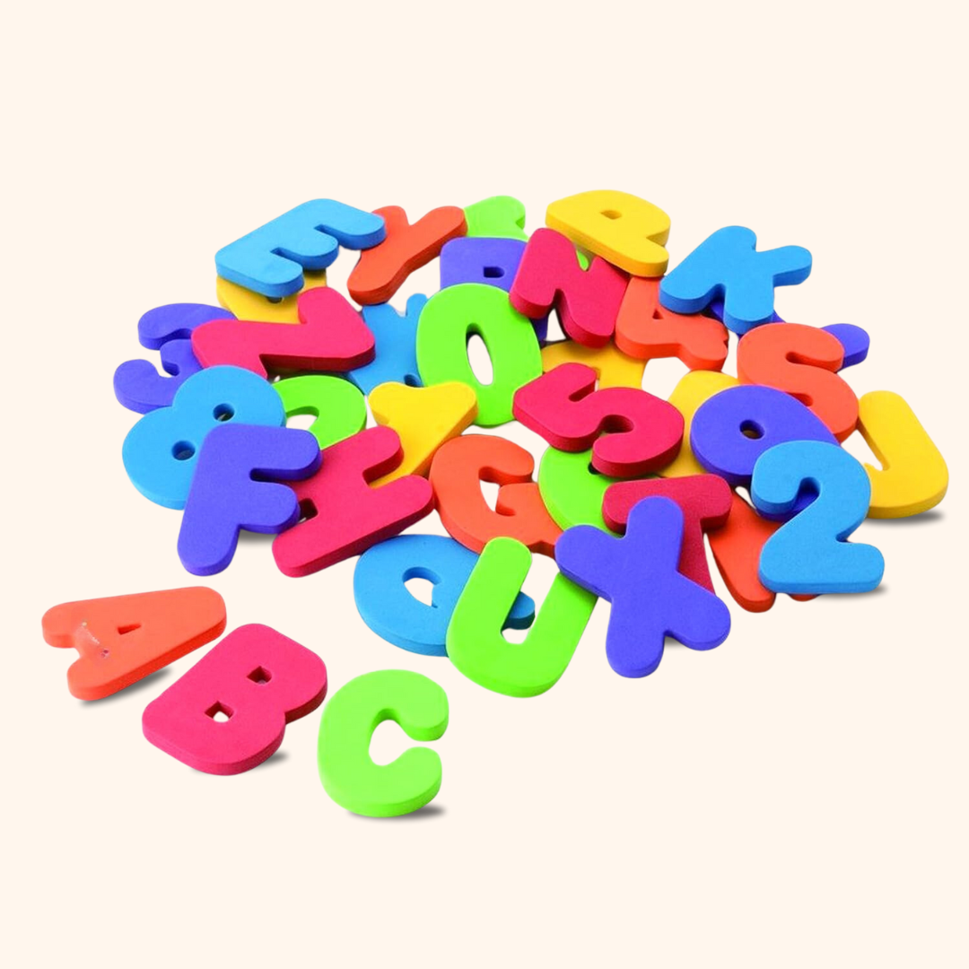 Bath Letters & Numbers for Toddlers (36 Pieces)