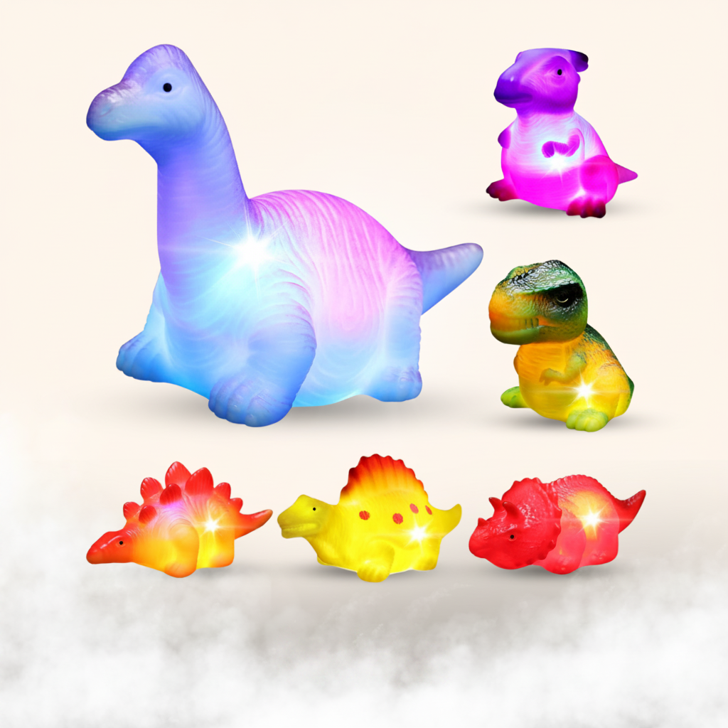 Dinosaur Bath Toys for Toddlers (6 Pack)
