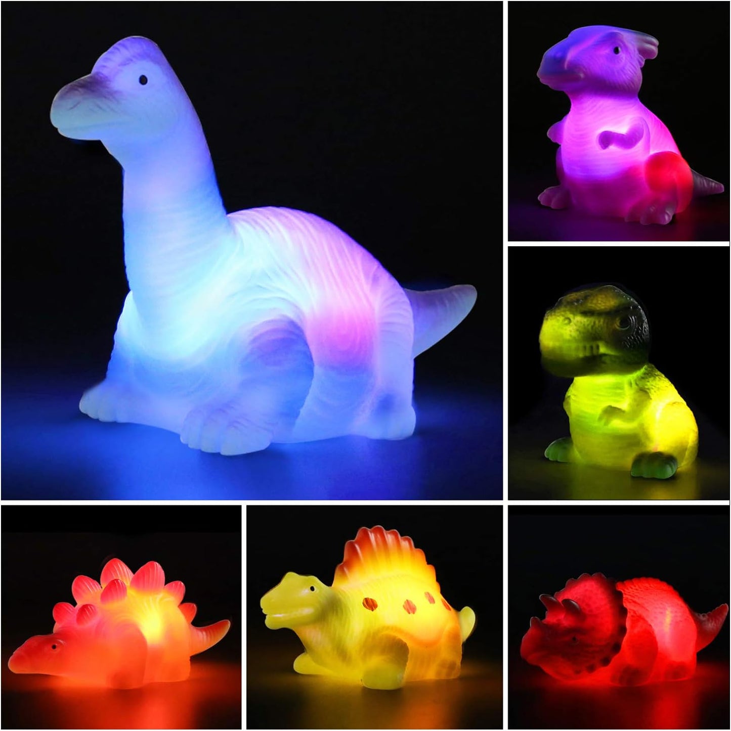 Dinosaur Bath Toys for Toddlers (6 Pack)
