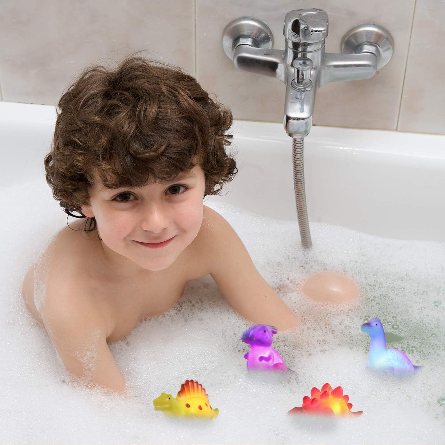 Dinosaur Bath Toys for Toddlers (6 Pack)