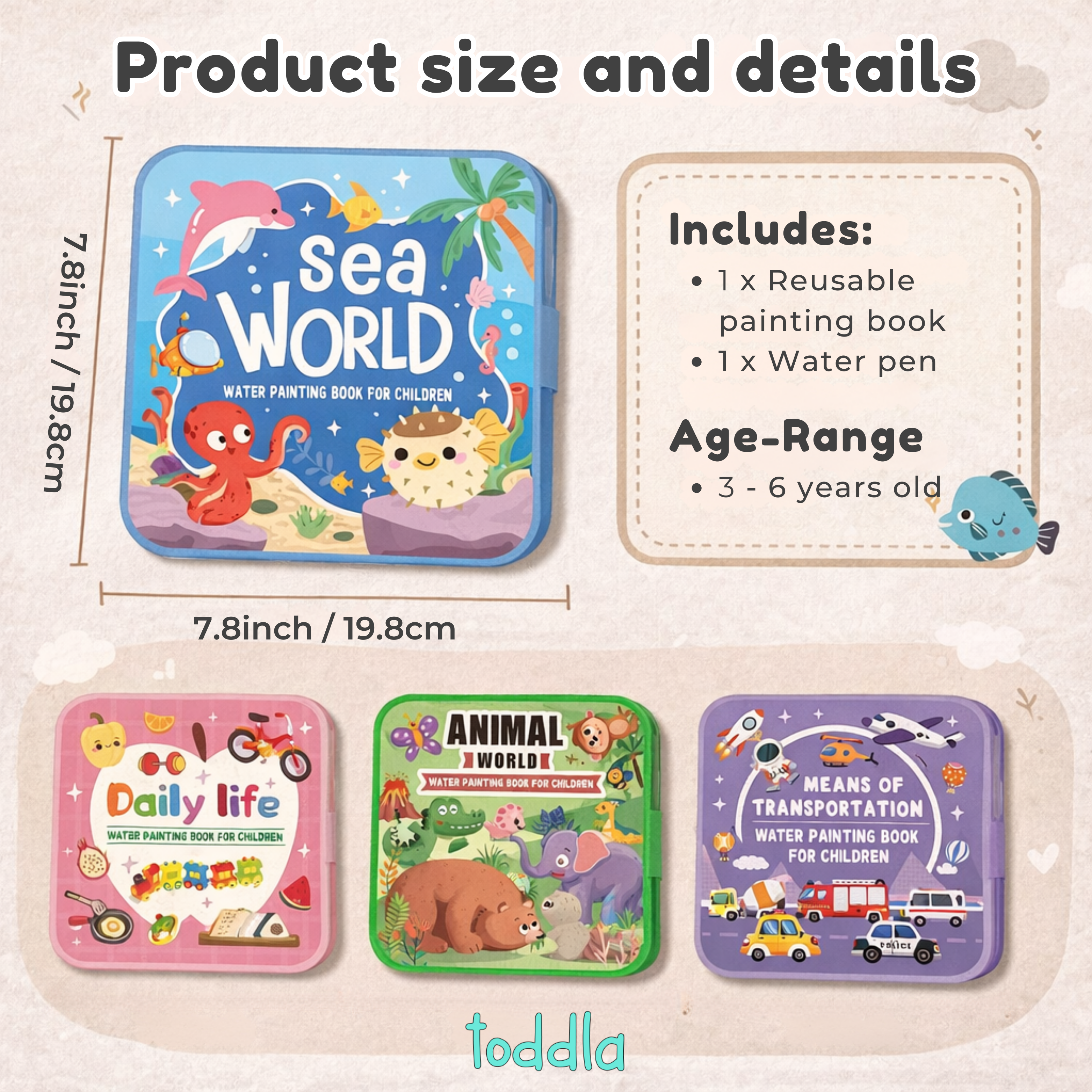 Tumble & Twig Magic Water Coloring Book