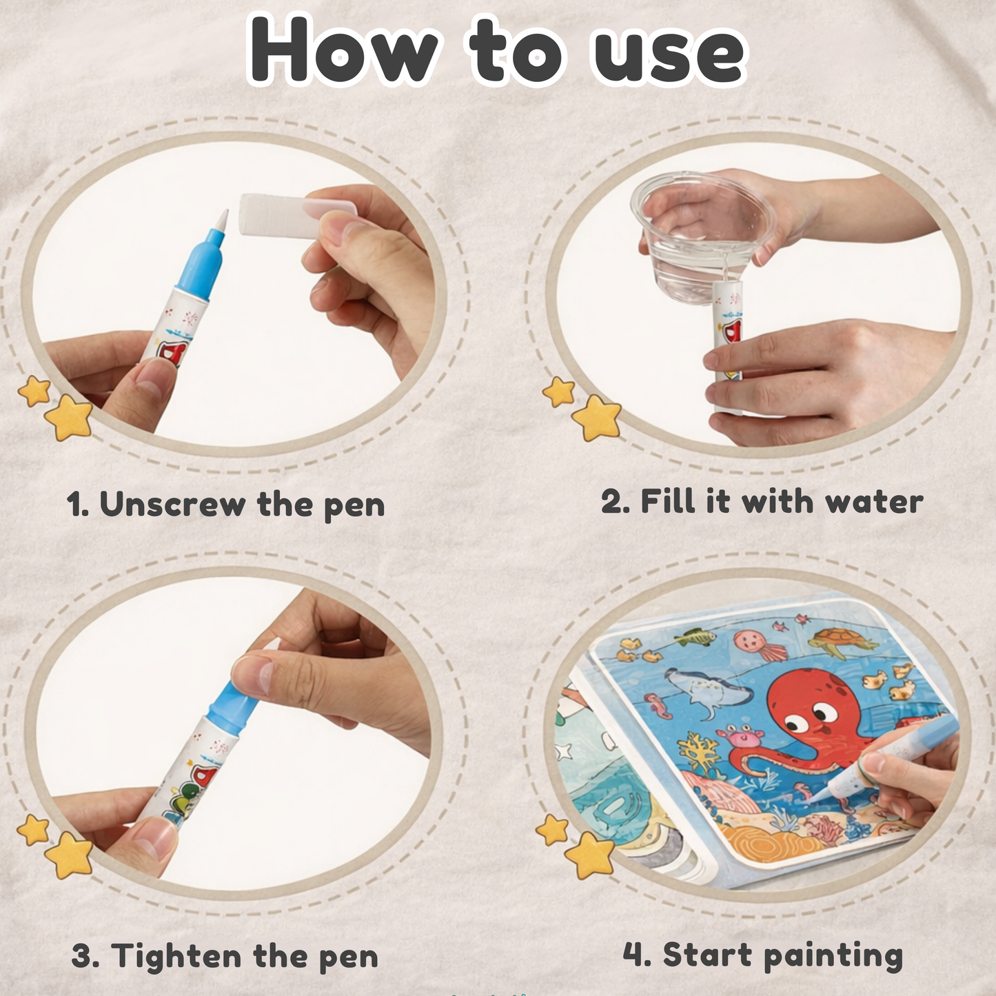 Magic Water Coloring Book for Toddlers