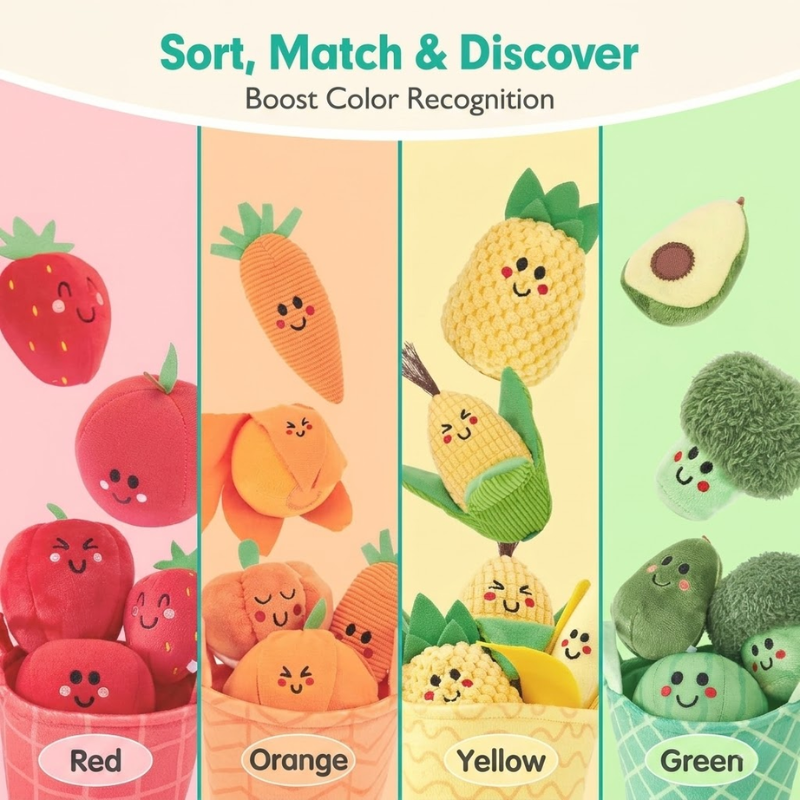Tumble & Twig Sensory Fruits & Veggies Sorting Set