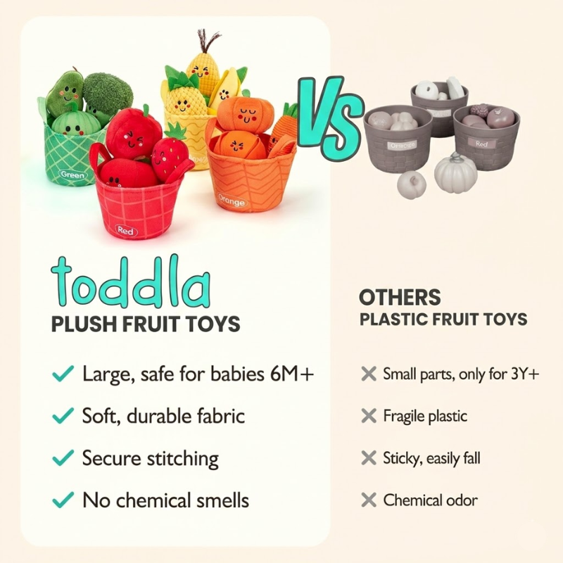 Tumble & Twig Sensory Fruits & Veggies Sorting Set