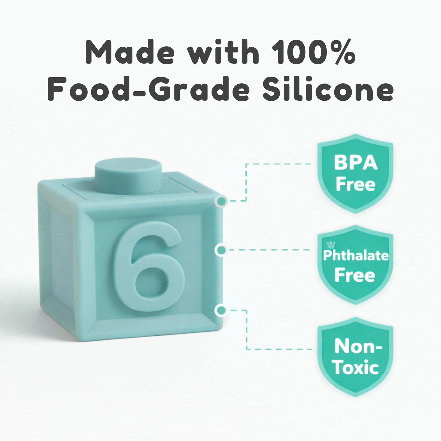 Soft Silicone Building Blocks for Babies