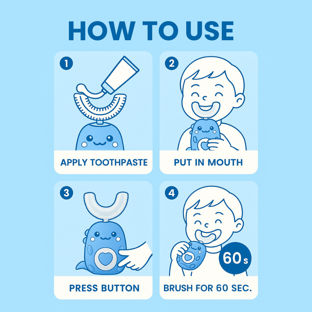 Kids U-Shaped Electric Toothbrush (360 Ultrasonic)