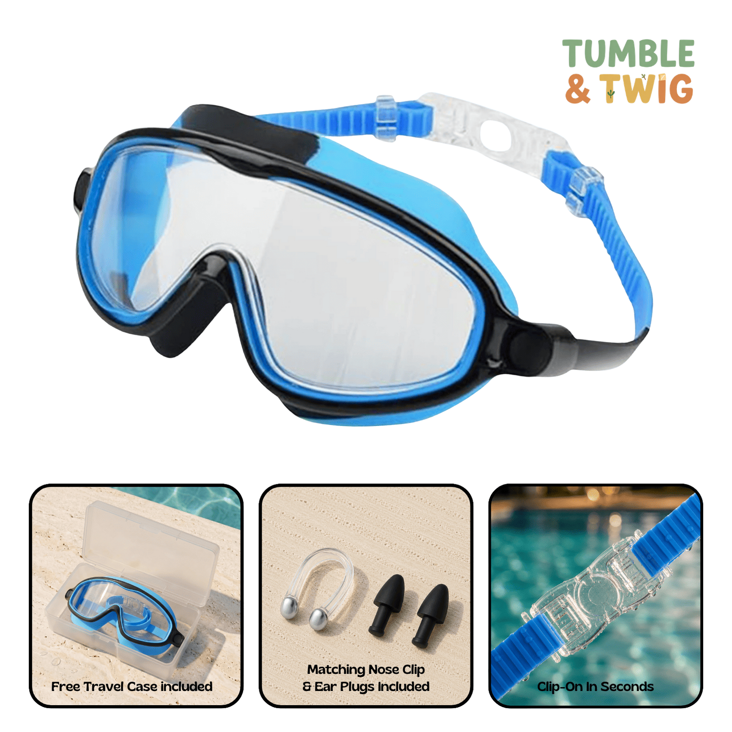Tumble & Twig Clip-On Swim Goggles