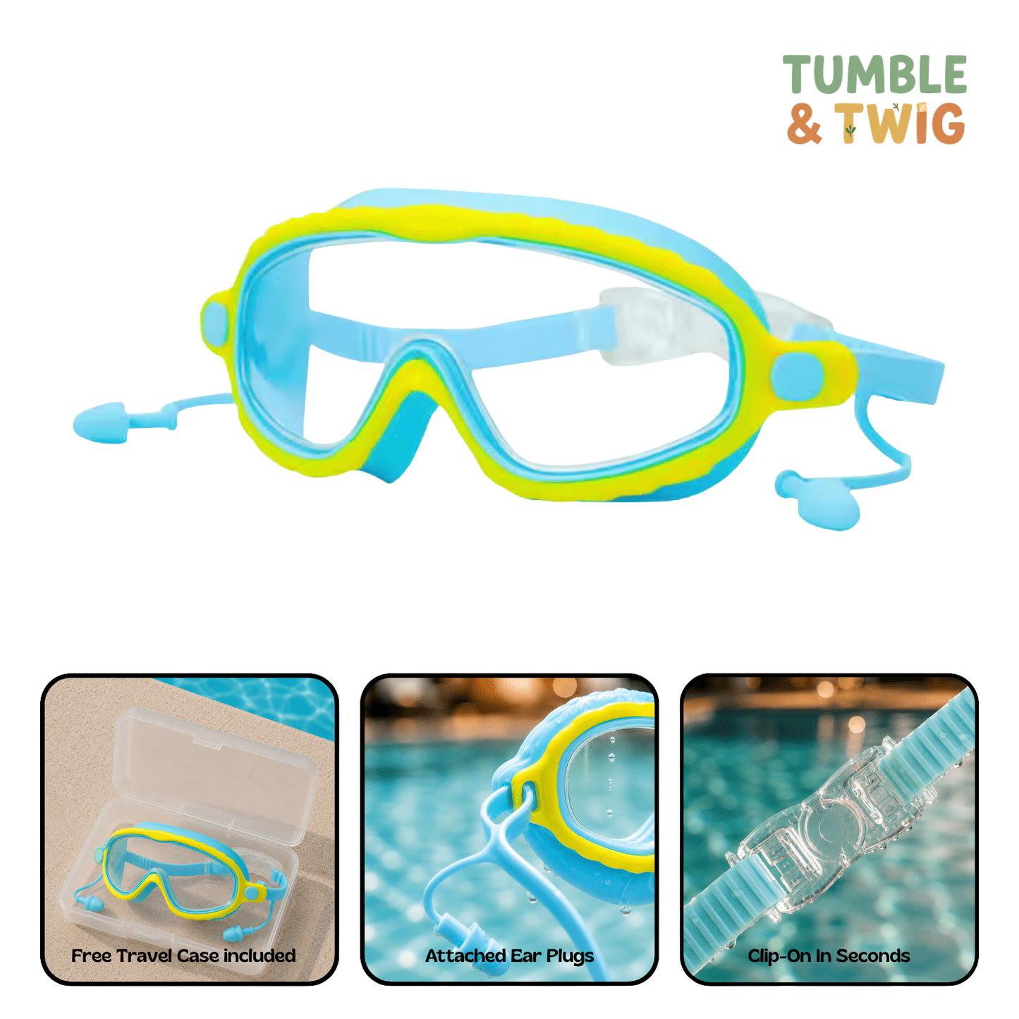 Tumble & Twig Clip-On Swim Goggles