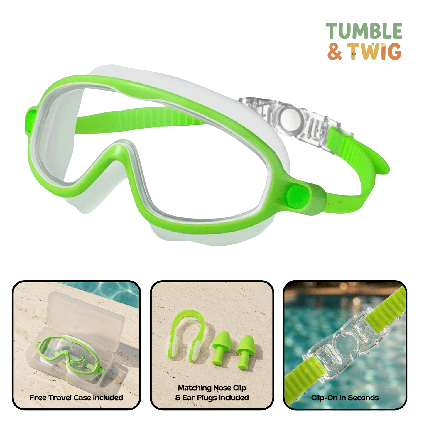 Tumble & Twig Clip-On Swim Goggles