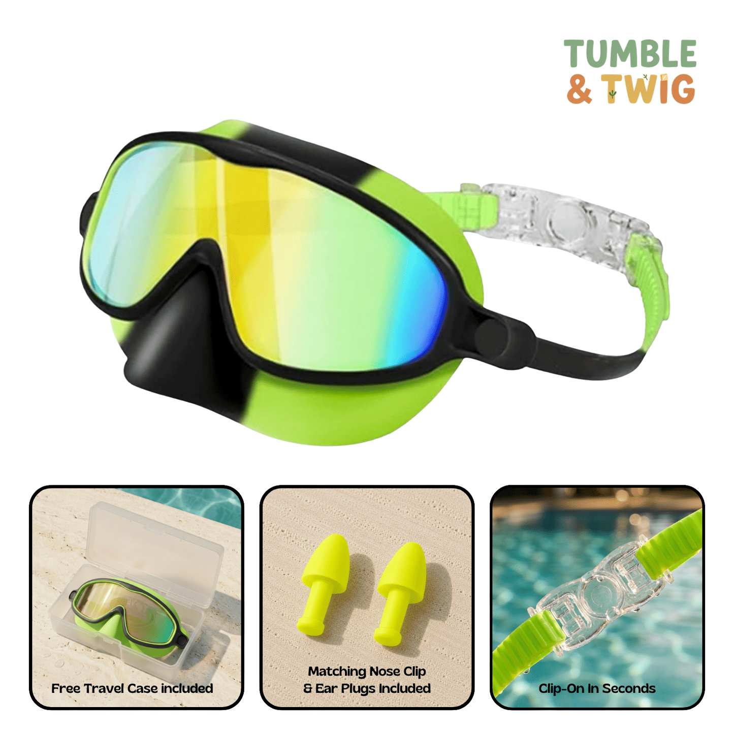 Tumble & Twig Clip-On Swim Goggles