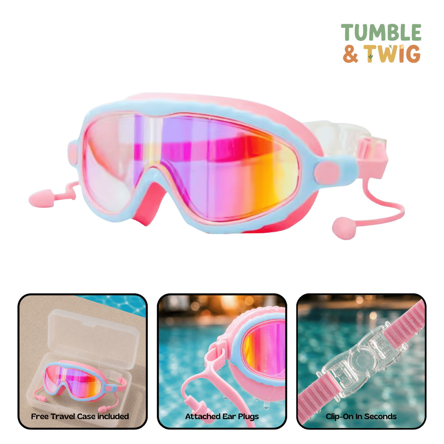 Tumble & Twig Clip-On Swim Goggles