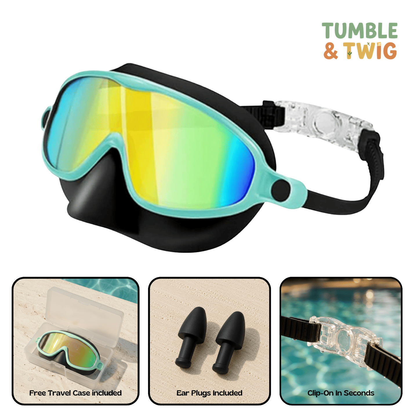 Tumble & Twig Clip-On Swim Goggles